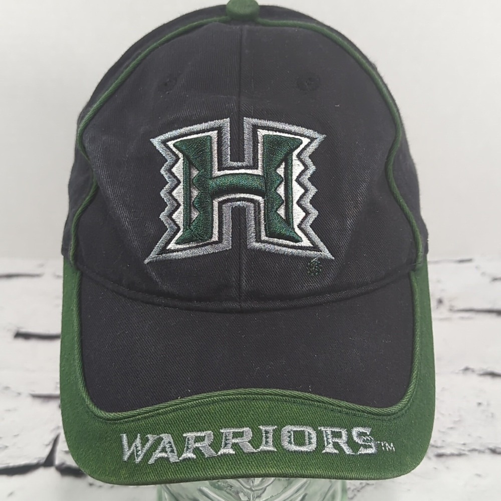 Hawaii Black Green Hat Adjustable Ball Cap